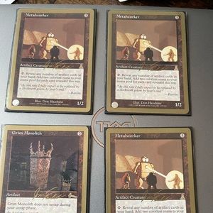 Magic The Gathering - MTG - Rare Cards - 3 Metalworker - 1 Grim Monolith